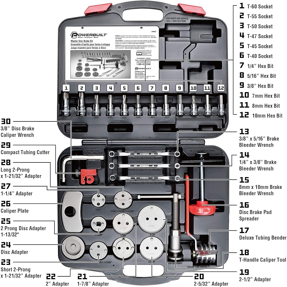 Alltrade 648622 Kit 48 Master Disk Brake Tool Set