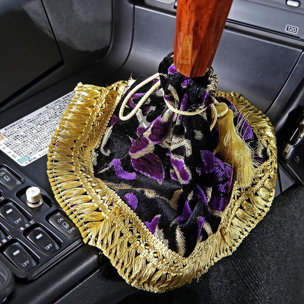 Miyabi Shift Boot Cover Kinkasan "Mont Blanc Rose" Purple Frange: Gold MBC-MR-PL