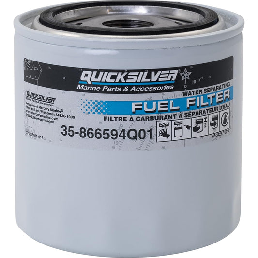 QuickSilver 866594Q01 For Mercruiser Vazer and 3.0L MPI EC engines for some water removal fuel filters