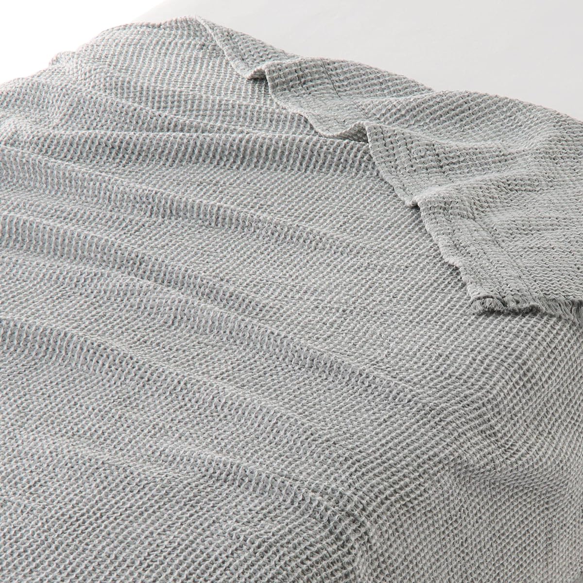 MUJI Waffle Woven Blanket Gray Double Size 180 x 200cm 12864547