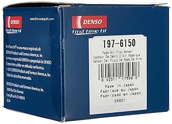 DENSO 197-6150 Mass Flow Sensor Black