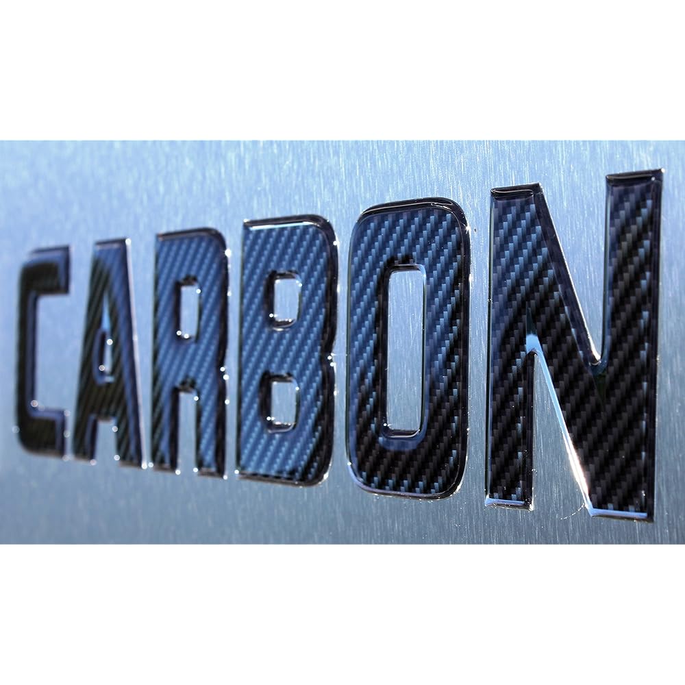 Dome Shaped Lettering & Dome Shaped by Numbers for Boat, PWC Registration Number 16 Set of Carbon Fiber Print Texture maringure-dobo-toretaringu