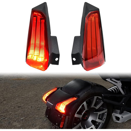 SAUTVS LED Tail Light for Can Am Ryker 600 900 19-24, LED Red Tail Light Brake Light Tail Light for Can-Am Ryker 600 900 & Ryker Rally 2019-2024 Accessories (2 Pieces, Replaces #710005284, 710005285)
