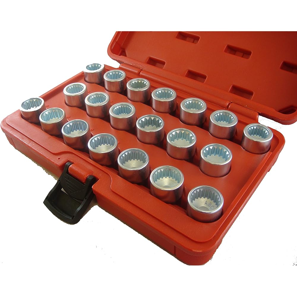 JTC Wheel Lock Socket Set SST Special Tool for Imported Cars VW. Porsche Genuine Lock Bolt Adapter. #50, #51, #52, #53, #54, #55, #56, #57, #58, #59, #