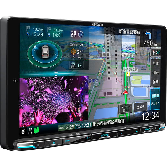 KENWOOD Car Navigation Saisoku 9 Inch MDV-M910HDL Reliable Made in Japan "Supports Voice Control" Compatible with Wireless Mirroring In-Dash Black KENWOOD