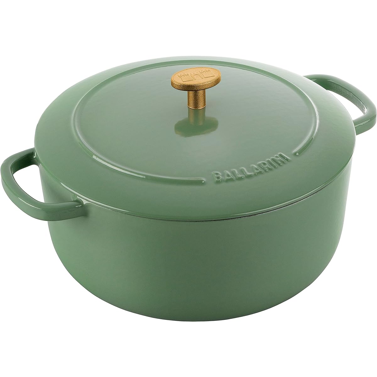 Ballarini "Bellamonte Round 24cm Herb Green" Two Handed Pot Cast Enamel Pot IH Compatible [Authorized Japanese Product] Z1023-104