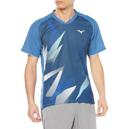 [Mizuno] Badminton Wear Dry Aeroflow Game Shirt Short Sleeve Highly Ventilated Easy to Move 72MAA001