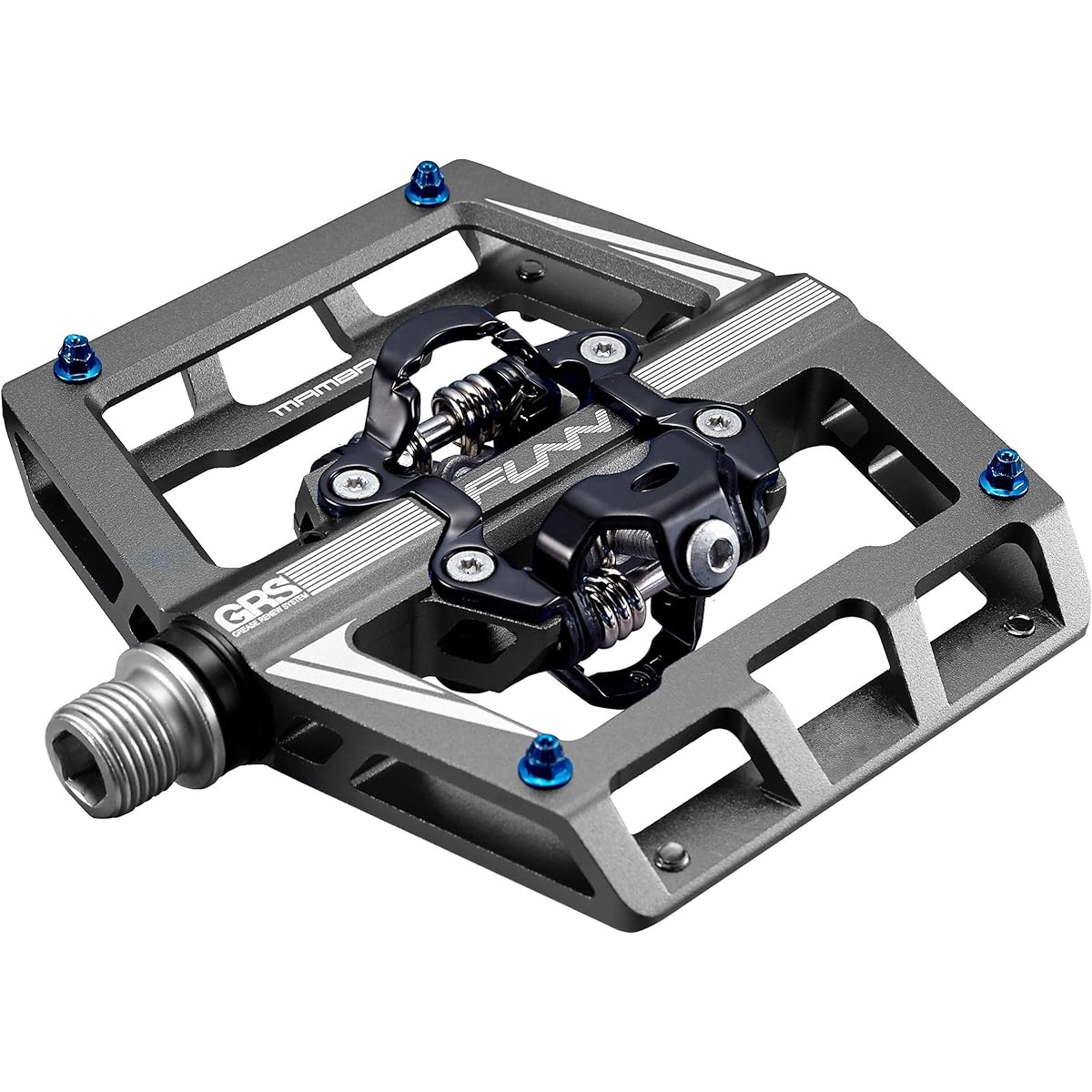 Funn Mamba Binding Pedals - Double Sided SPD Compatible Mountain Bike Pedals - Suitable for Mountain Bikes, BMX Bicycles, Gravel Bicycles, Bicycle Pedals, 9/16" Steel Axle
