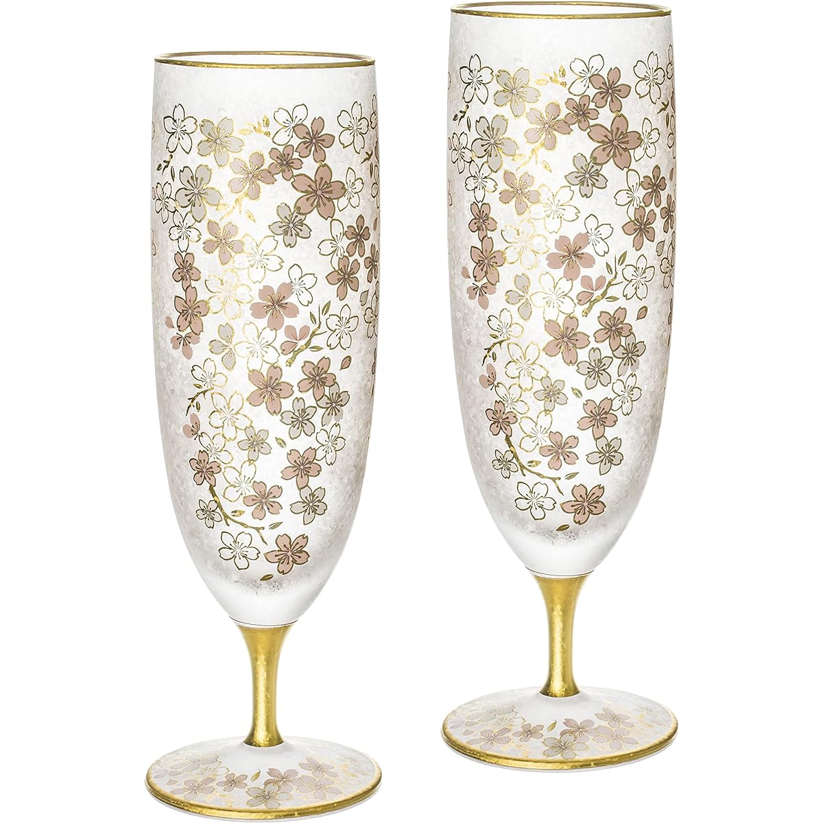 Adelia Beer Glass Pair Set El Dorado Cherry Blossom 360ml [SAKURA/Beer Glass] Made in Japan Present in Cosmetic Box Birthday Gift Present S-6108