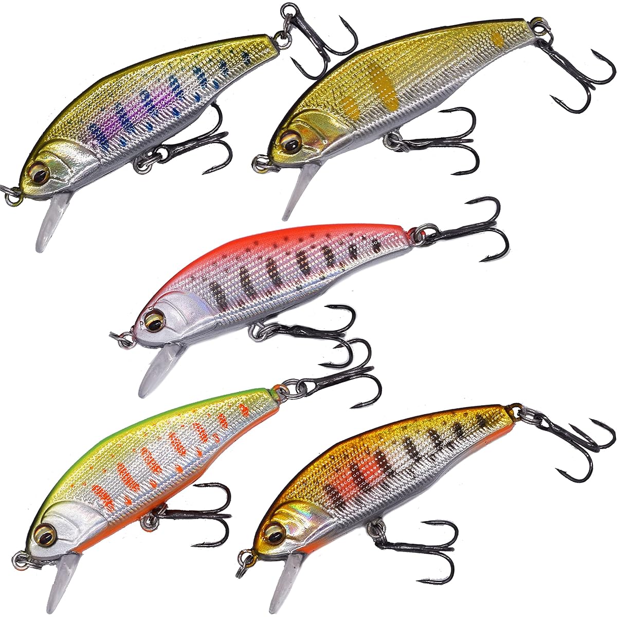 [PB Lure] Mountain Stream Sinking D Minnow 44FS 44mm 5g Set of 5 Flushing Mountain Stream Trout Pipe Fishing