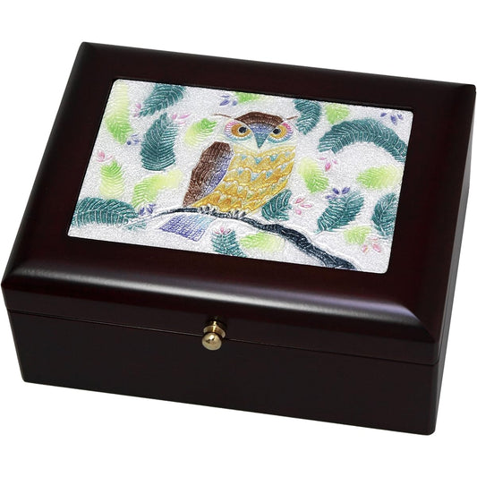 Saikosha Cloisonné Overnight BOX (Small) Owl 119-02