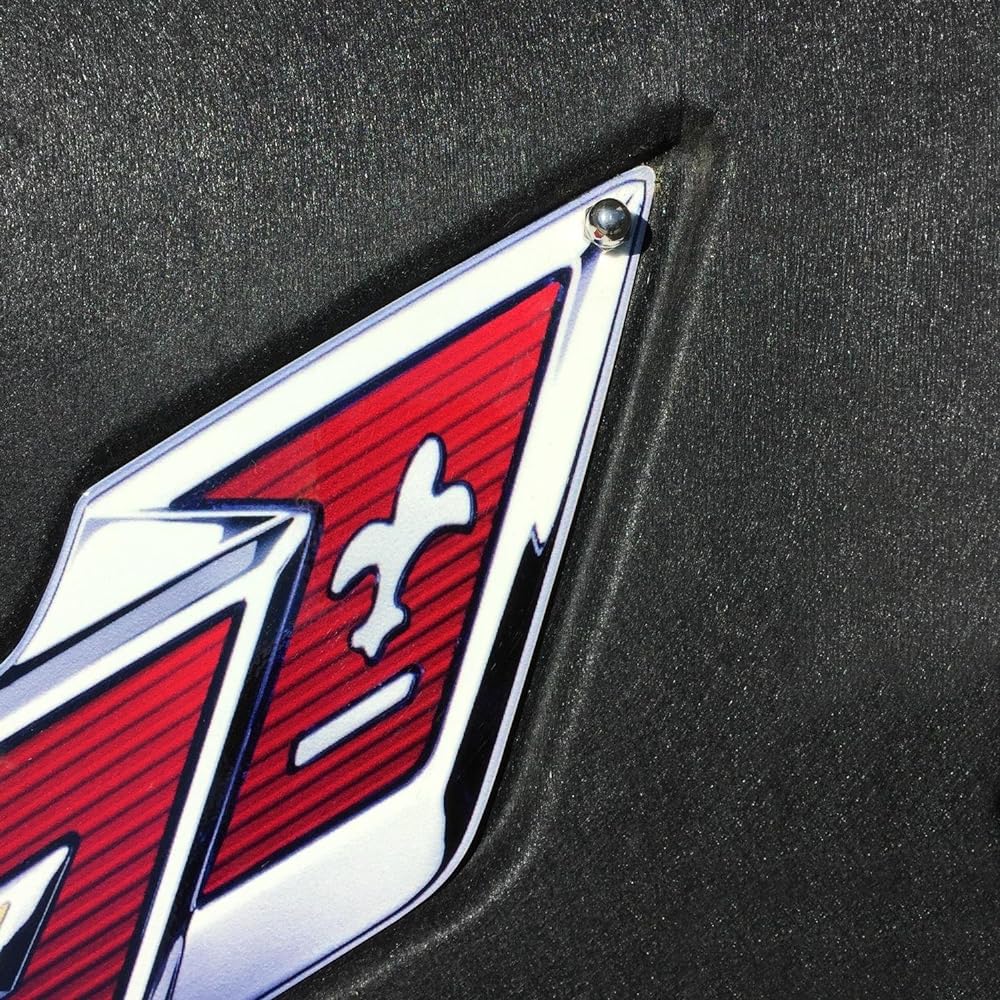 C7 Corvette Sting Gray Cross Flag Metal Under Food Emblem 2014 ~ 2019 Corvette
