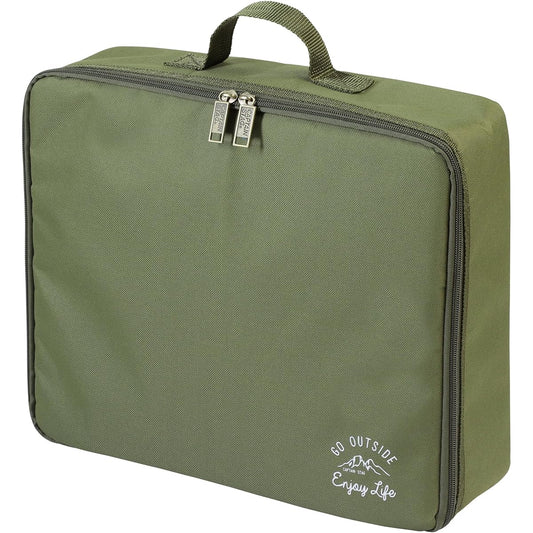 CAPTAIN STAG Outdoor Storage Case Cassette Stove Case Yakiniku Cassette Stove Case with Pocket Olive Monte UF-40/UF-41