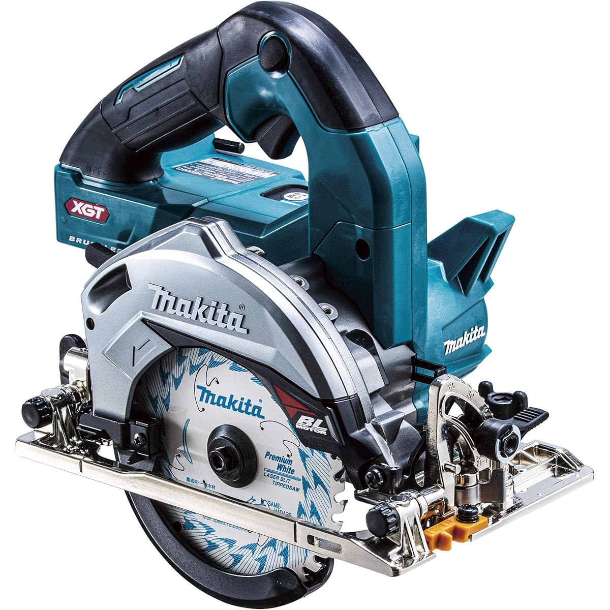 Makita 40Vmax 125mm Rechargeable Circular Saw (Blue) Battery, Charger, Case Sold Separately HS006GZ
