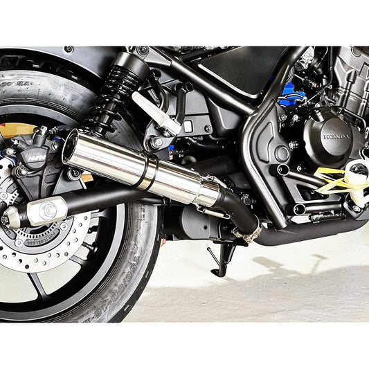 W2B-93SV For genuine exhaust pipe only 50.8mm 50.8φ Rebel muffler with intermediate pipe Slip-on muffler silencer for Rebel 250 2BK-MC49 (silencer type/aluminum silencer seal) Bar, special color/black)