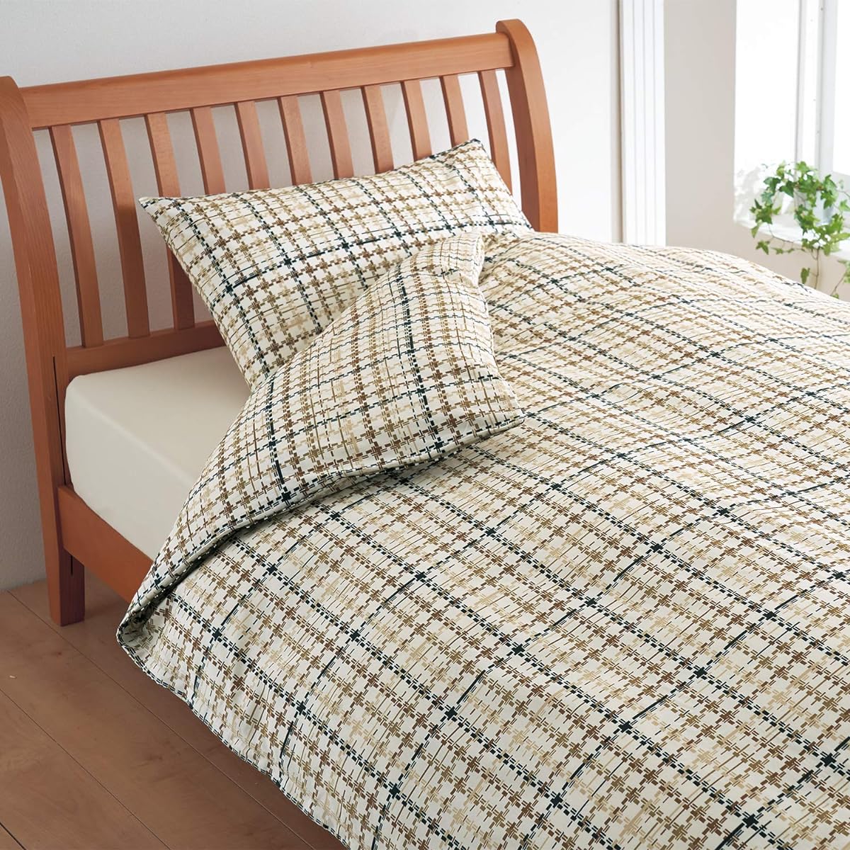 nishikawa [Nishikawa] Duvet cover, double, made in Japan, washable, 100% cotton, organic cotton, easy to put on and take off, does not shrink even after washing, check zipper on both sides, Nishikawa Cotton Farm, Brown NC31 212237291