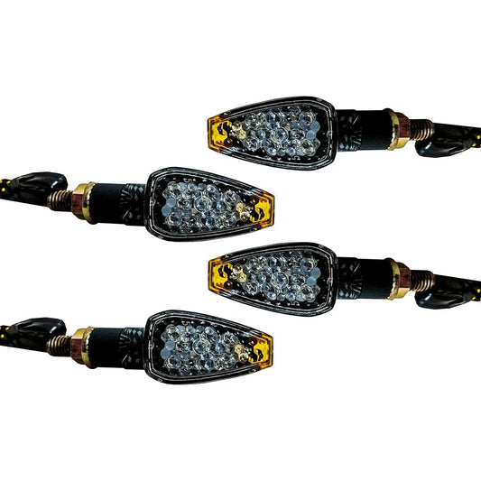 Carbon blinker LED dual sports motorcycle light brin cartress 4 pieces.