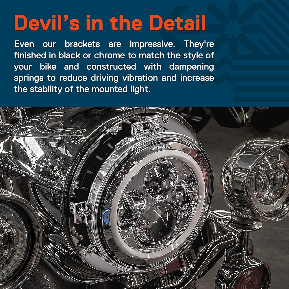 7 inch CREE LED Headlight for Harley Davidson Headlight +4.5 inch Passlight+Mount Bracket