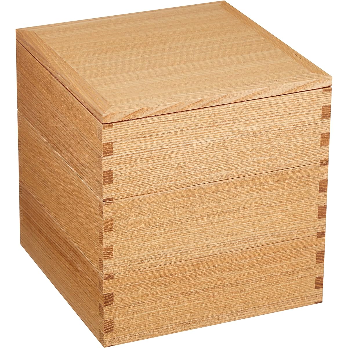 Matsuya Lacquerware Shop Shiraki lacquered ash 5.0 size three-tiered Shigeuchi vermilion