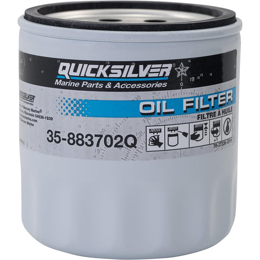 QuickSilver 883702Q Engine block mount oil filter V-6 MerCRUISER Stand Drive Engine