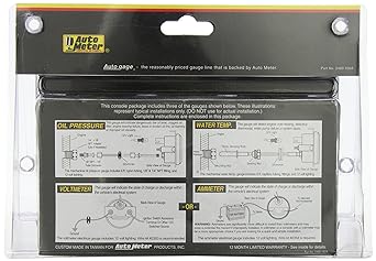Auto Meter 2397 Auto Gauge Black Console Oil/Bolt/Water Gauge 2.35 inch