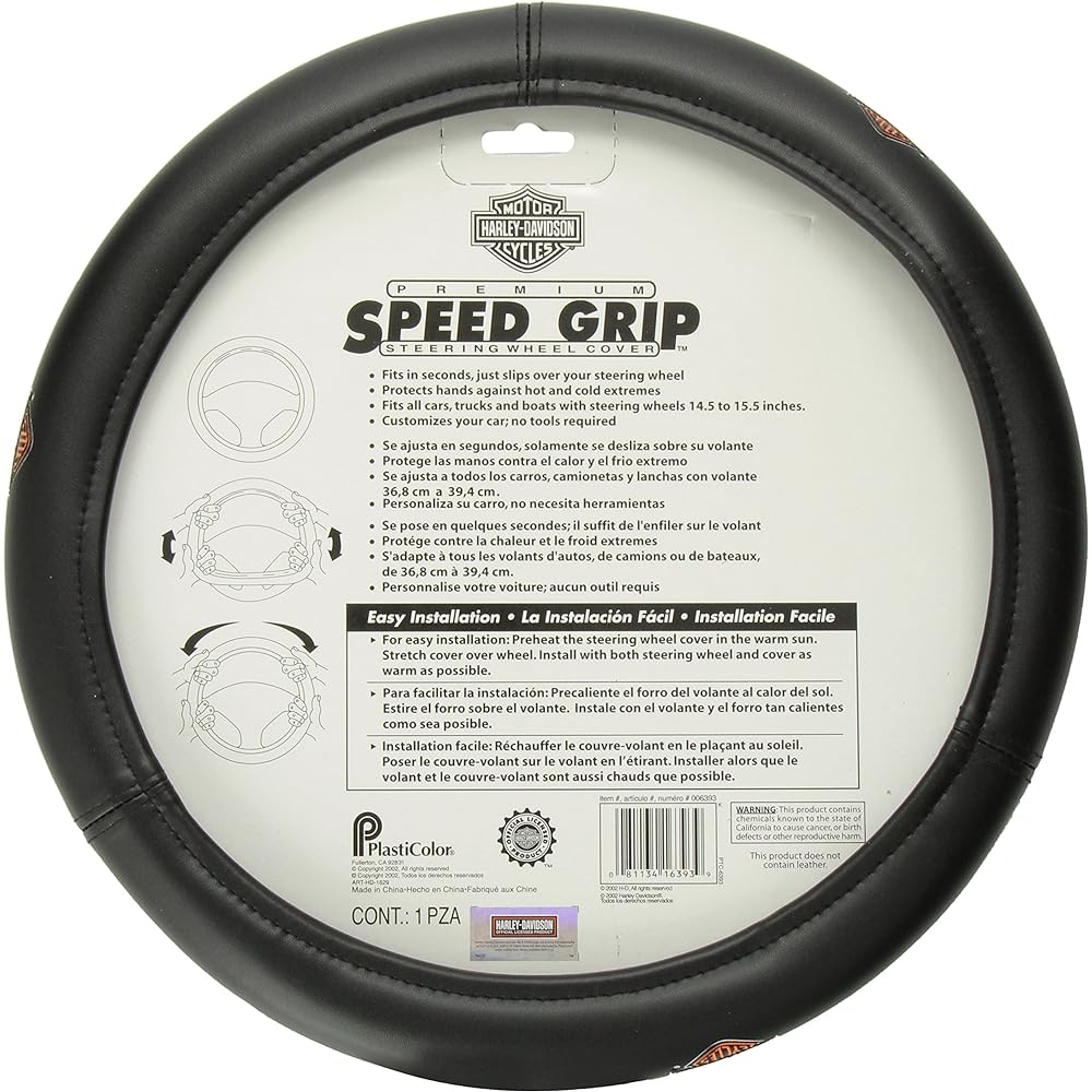 Plasticolor 006393 Black Tairing Wheel Cover (Harley Speed Grip)