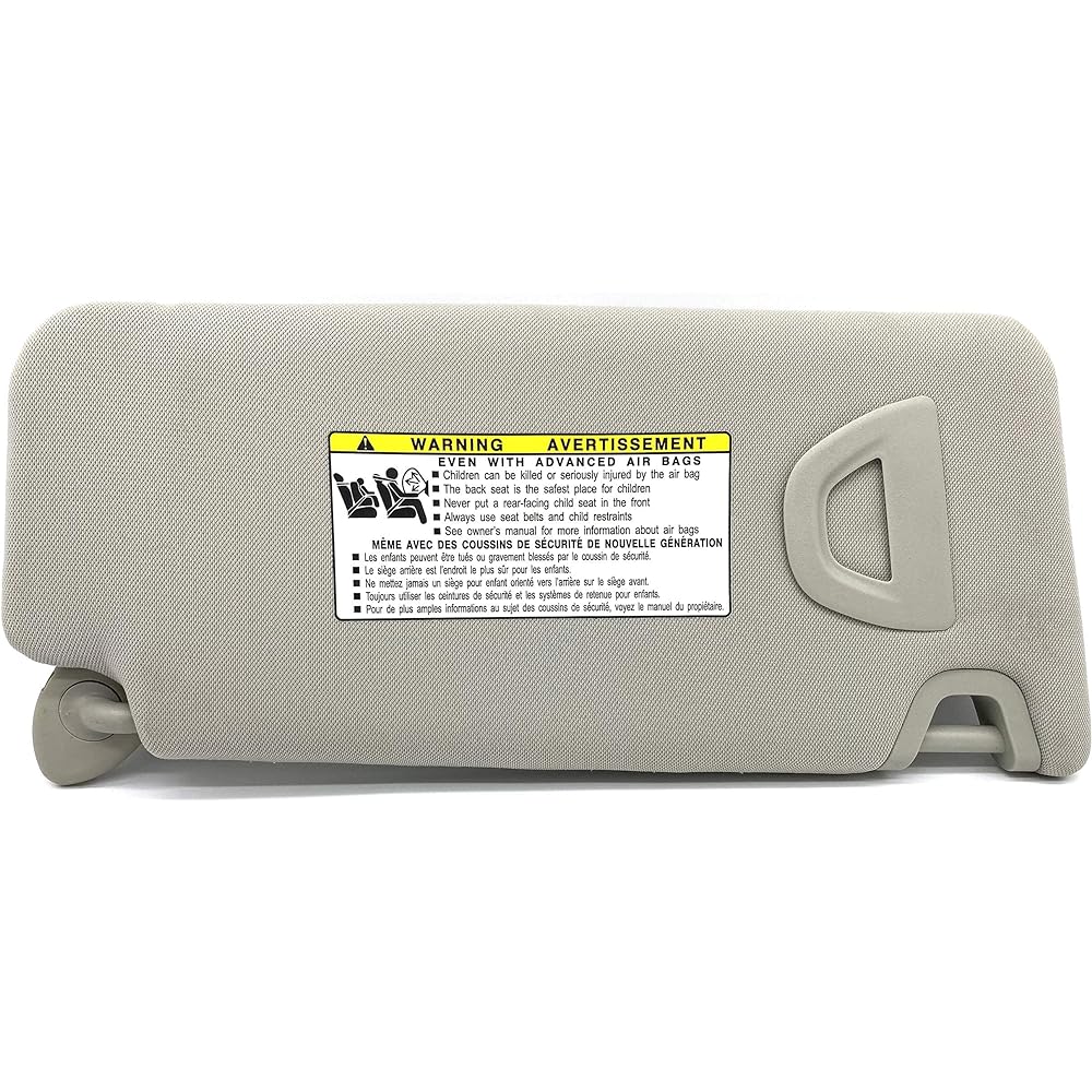 EZZY AUTO Left driver seat side sun visor gray