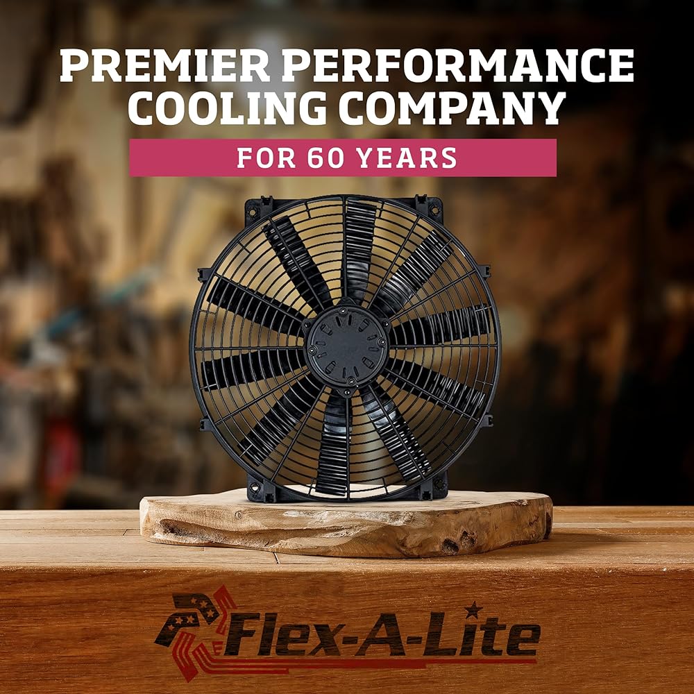 Flex-A-Lite 11624 Black 16 inch 24V Reversible Electric Fan