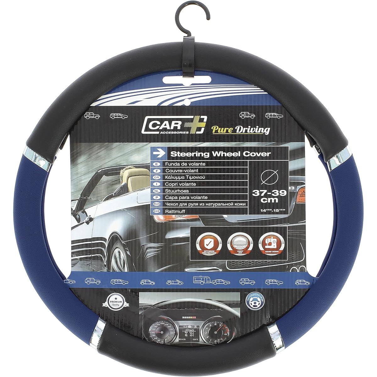 Sumex Speed PVC Steering Wheel Cover – Blue/Black by SUMEX