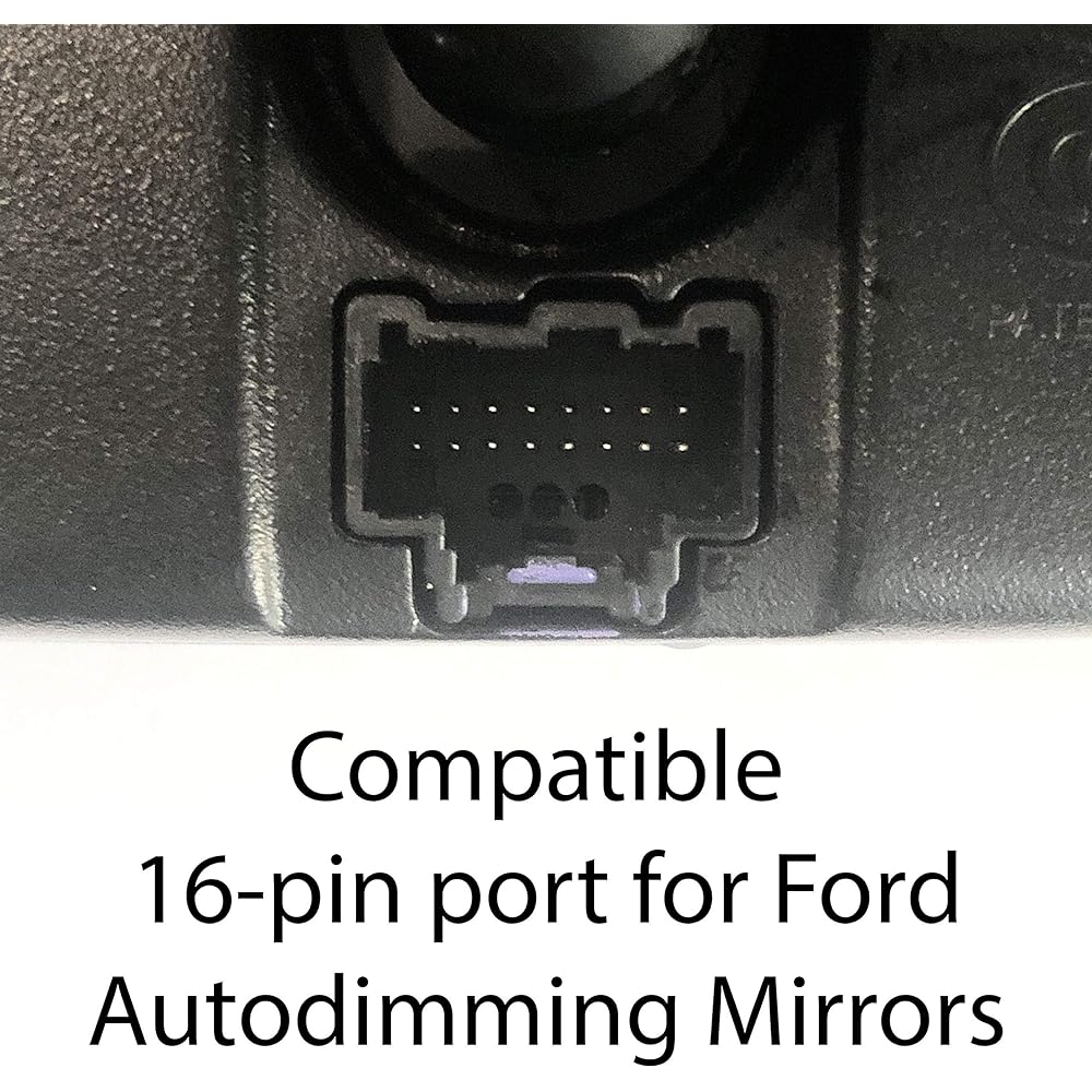DONGAR Drive Recorder Power Adapter (16 Pin Select Bronco F150 for Ford vehicles, etc.) USB Power Source Back Mirror Connection Easy Mounting