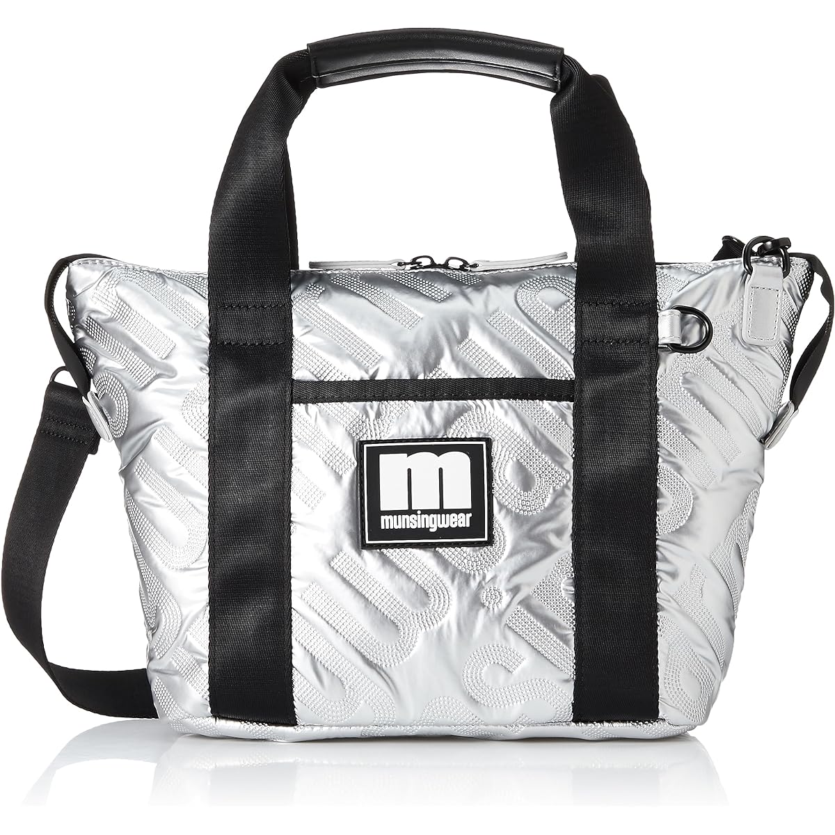 [Munsingwear] Cart Bag [ENVOY] Shoulder Belt Logo Quilt All Over Pattern Golf MQCWJA52 Women's SV00 (Silver)