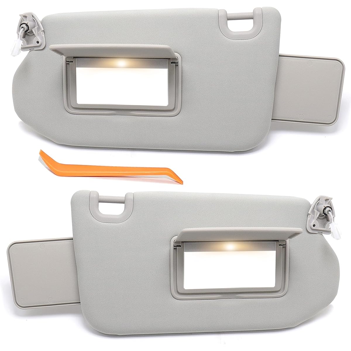 SENSHINE Left driver seat side and right-handed seat side with sun visor light PATHFINDER 2013 2015 2016 2017 2017 2014-2017 INFINITI QX60 2013 INFINITI JX35 Gray