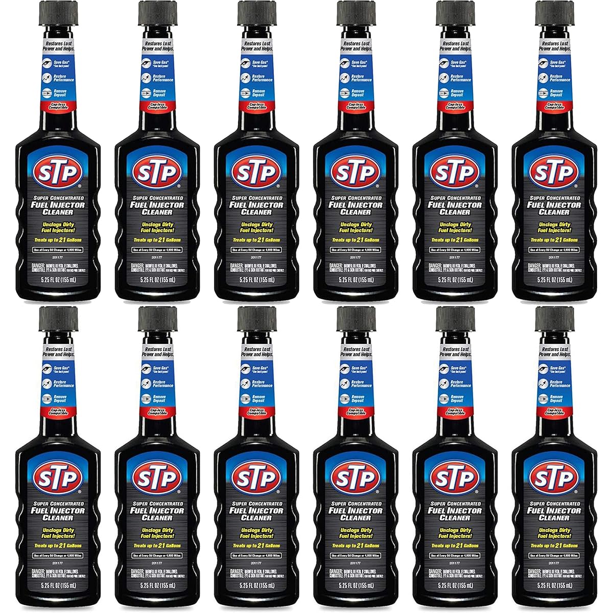 Fuel Injector Cleaner, Super Concentrated, Bottles, 5.25 Fl Oz, Pack of 12