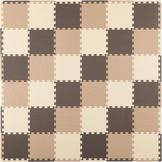 Jointiee CB Japan Joint Mat Approx. 6 tatami Brown x Mocha x Beige Set of 108 pieces with border JOINTMAT 0 months~