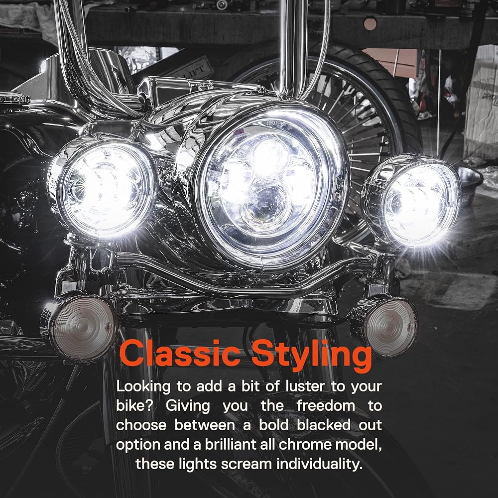 7 inch CREE LED Headlight for Harley Davidson Headlight +4.5 inch Passlight+Mount Bracket