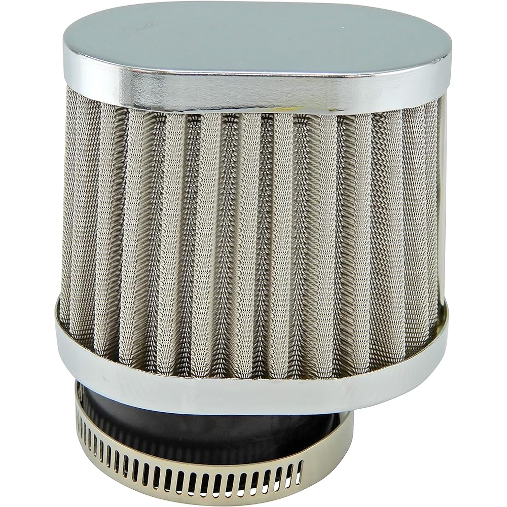 Ager 50mm Oval Power Filter, Stainless Steel, Silver, 4 Pack