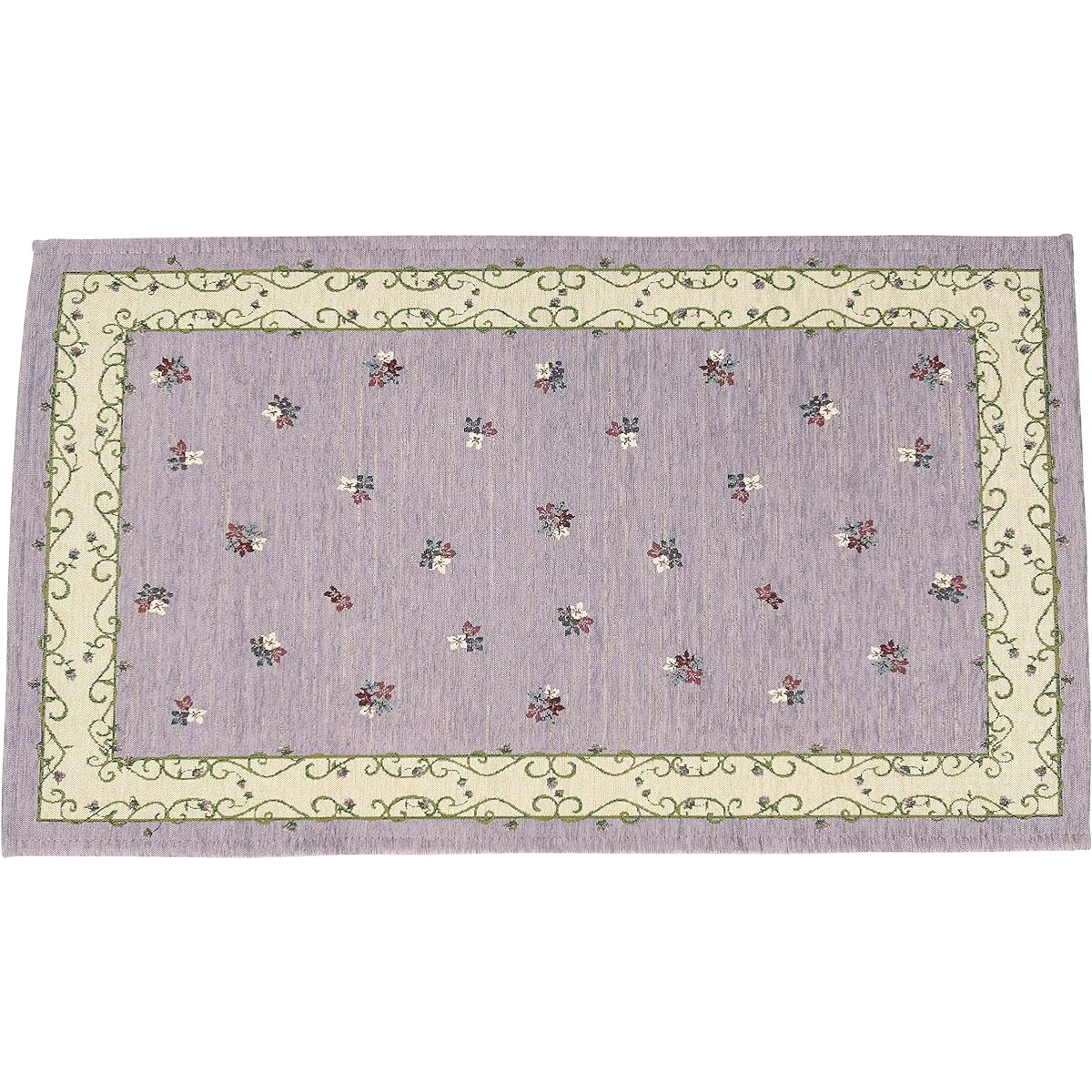 GREONE Lavender Mat Entrance Stylish Floral Pattern Gobelin Anti-slip Non-Slip Hand Wash (Lavender, 70 x 120 cm)