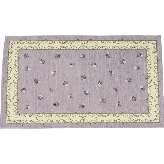 GREONE Lavender Mat Entrance Stylish Floral Pattern Gobelin Anti-slip Non-Slip Hand Wash (Lavender, 70 x 120 cm)
