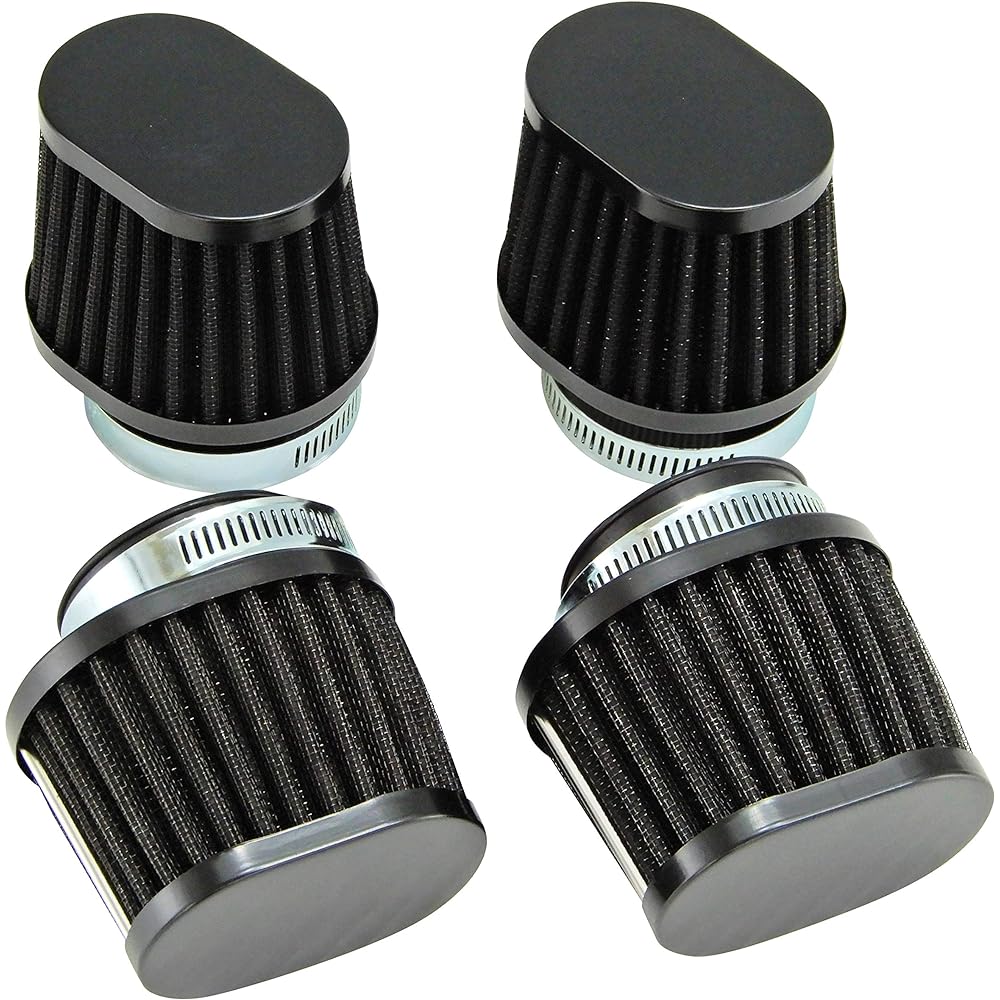 Ager Oval Power Filter 48mm Black 4 Pack