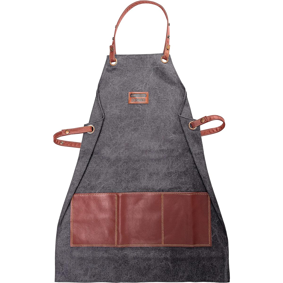 [TRAMONTINA] [TRAMONTINA] Apron Churrasco Black Dark Gray, Brown Free