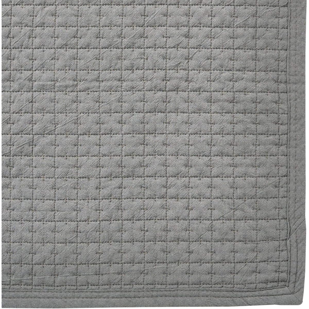 MUJI Washed Cotton Quilted Rug Gray 195 x 195cm 83336028