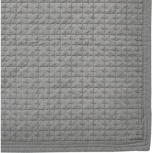 MUJI Washed Cotton Quilted Rug Gray 195 x 195cm 83336028