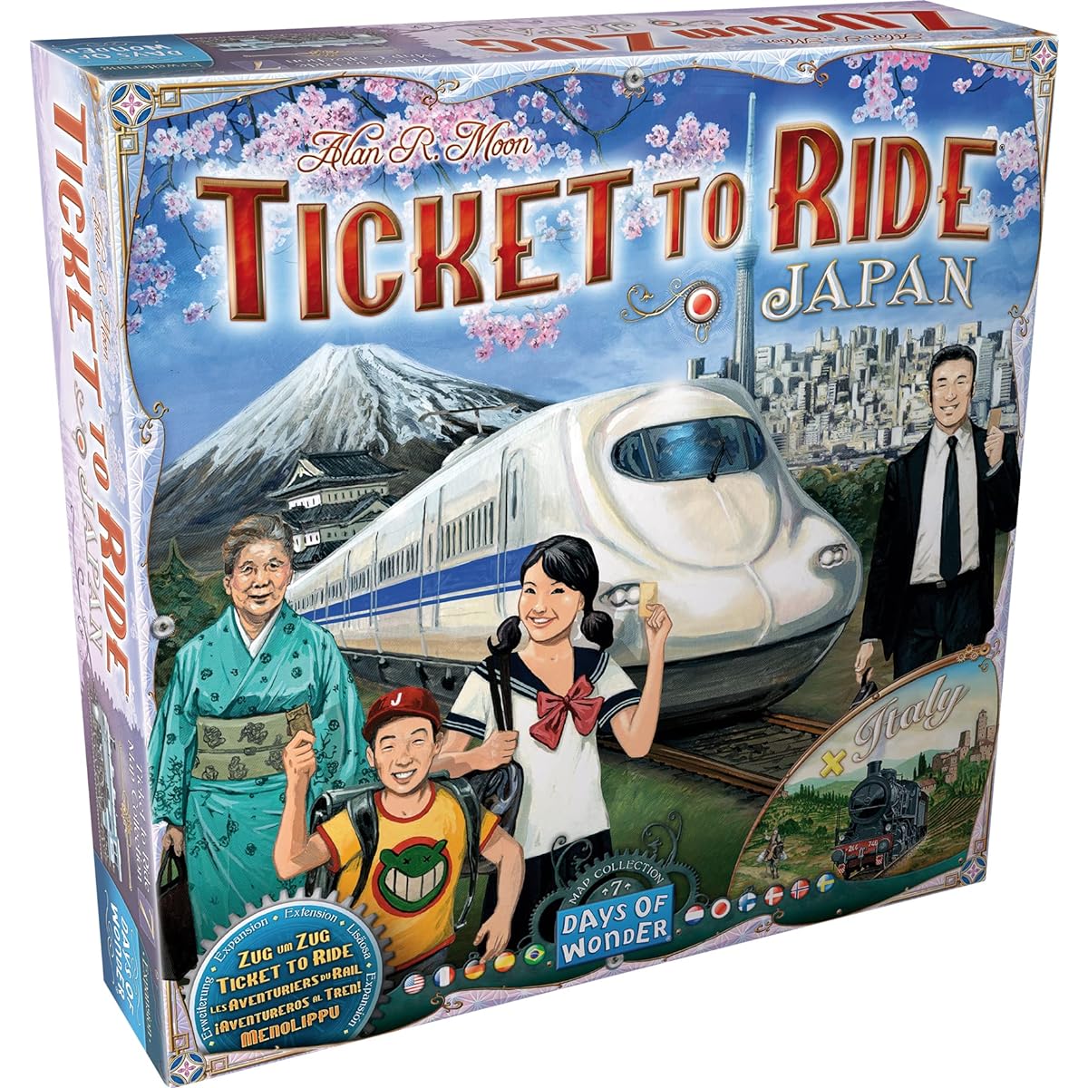 Hobby Japan Ticket to Ride Expansion: Japan/Italy Map Multilingual Version (For 2-5 players, 30-60 minutes, Ages 8+) Board Game