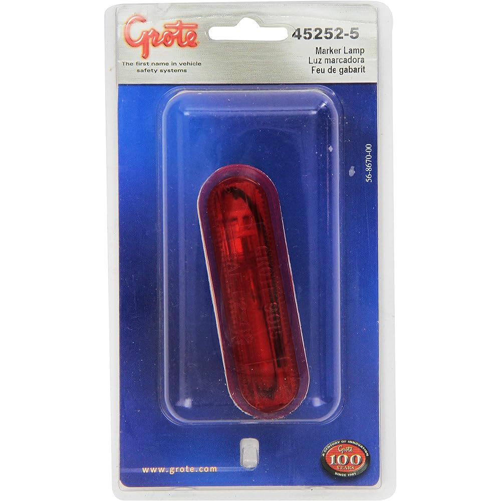 GROTE 45252-5 Red Shinline Singing Lebaru Clearance Marker Light