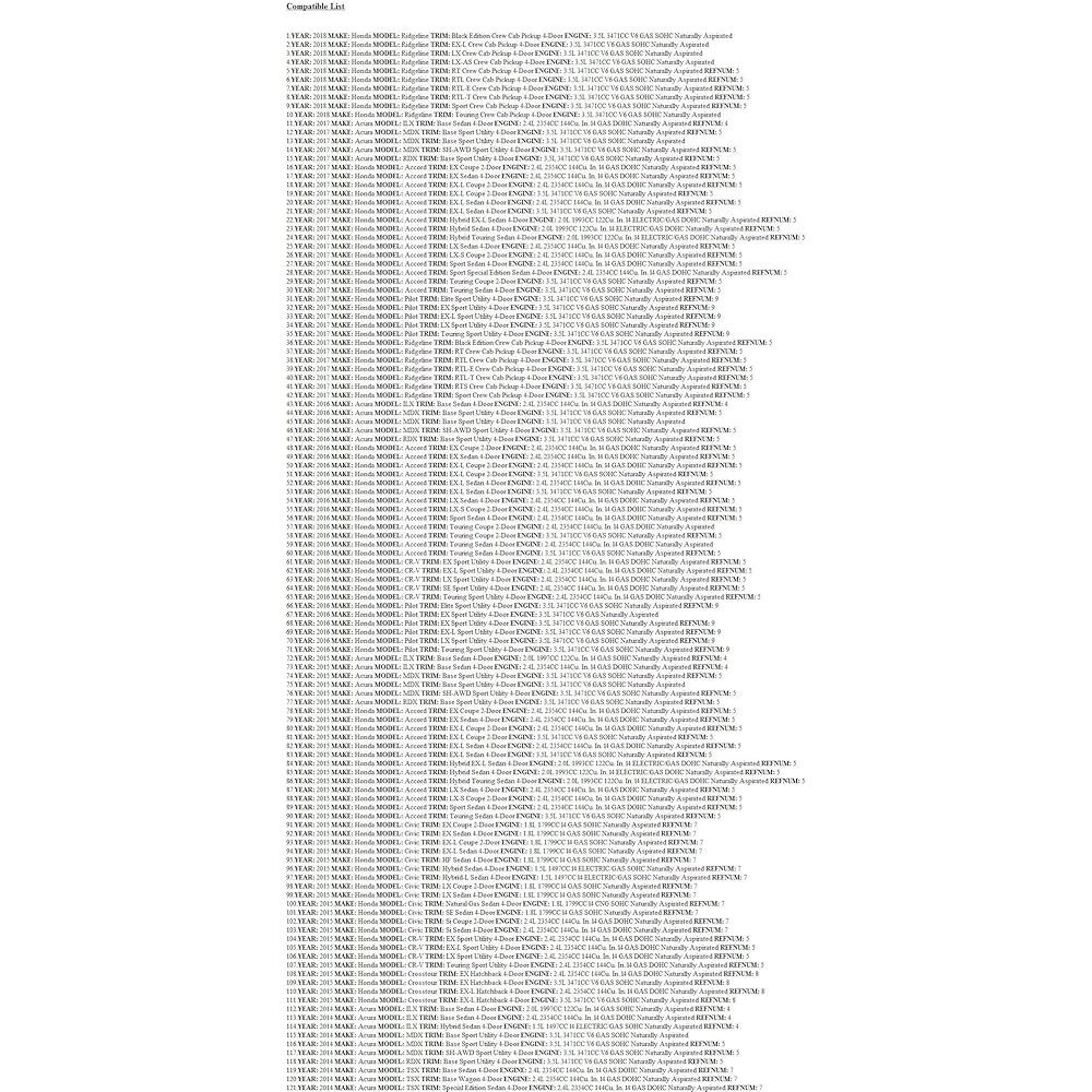 Genuine Honda 80292-SDA-407 Filter Element