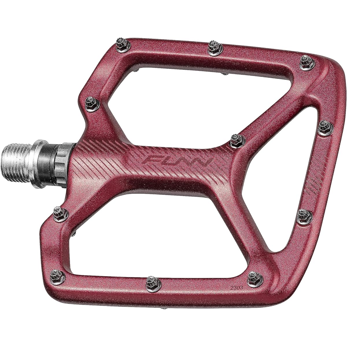 Funn Python Flat Mountain Bike Pedals - Wide Platform BMX/MTB Mountain Bike Pedals with 9/16" CrMo Axle
