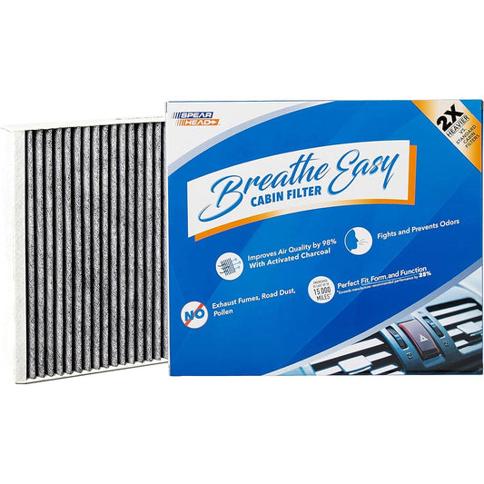 Spearhead Premium Breathe Easy Cabin Filter, Up to 25% Longer Life w/Activated Carbon (BE-966)