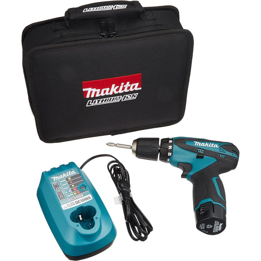 Makita Rechargeable Driver Drill 10.8V with LED Light, Small Model with 1 Battery Included DF330DWSP