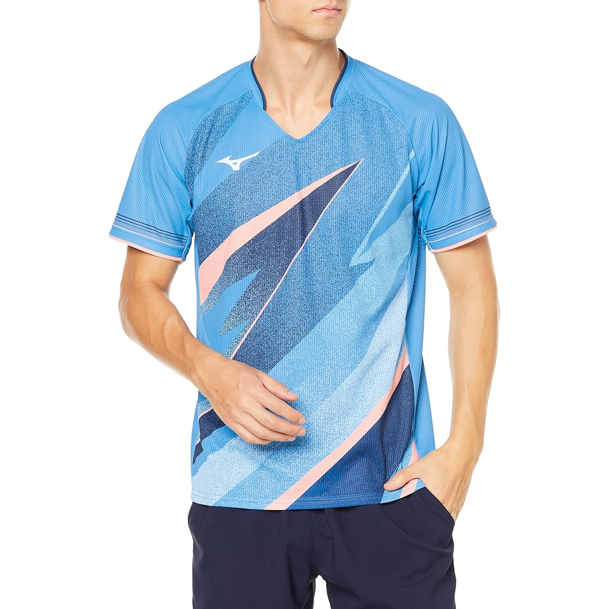 [Mizuno] Badminton Wear Dry Aeroflow Game Shirt Dynamotion Fit Highly Ventilated Stain Resistant x Antibacterial and Odor Resistant 72MA2501