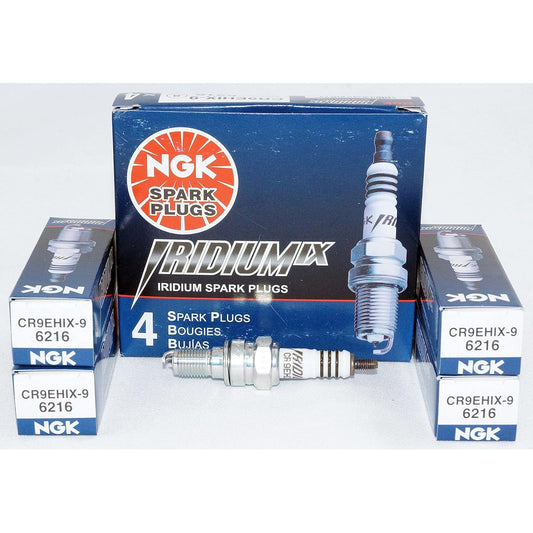 NGK (6216) CR9EHIX -9 Spark Plug -4 Packs